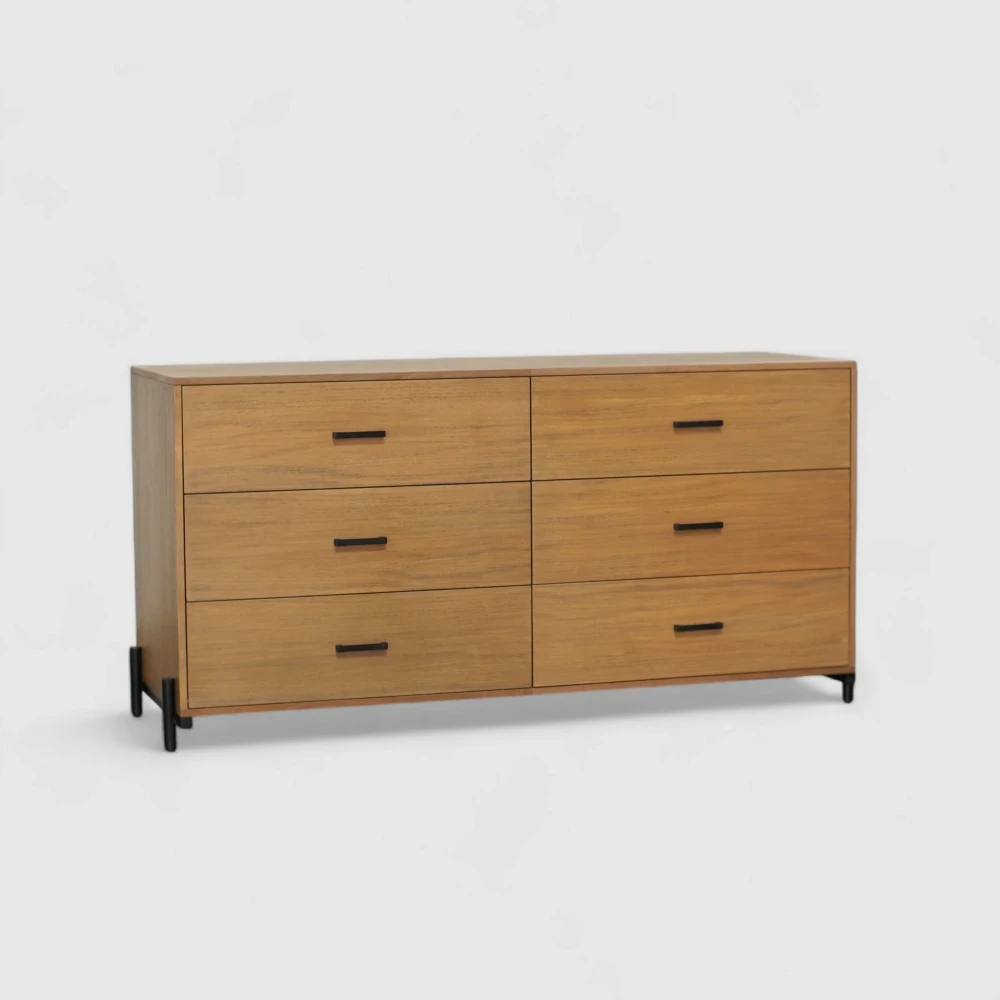 Dresser 6 Drawer Ilena Metal Frame